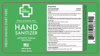 59 mL Label (Frsh Hands 2 Oz Label)